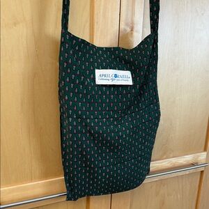 April Cornell Dark Green Patterned Tote